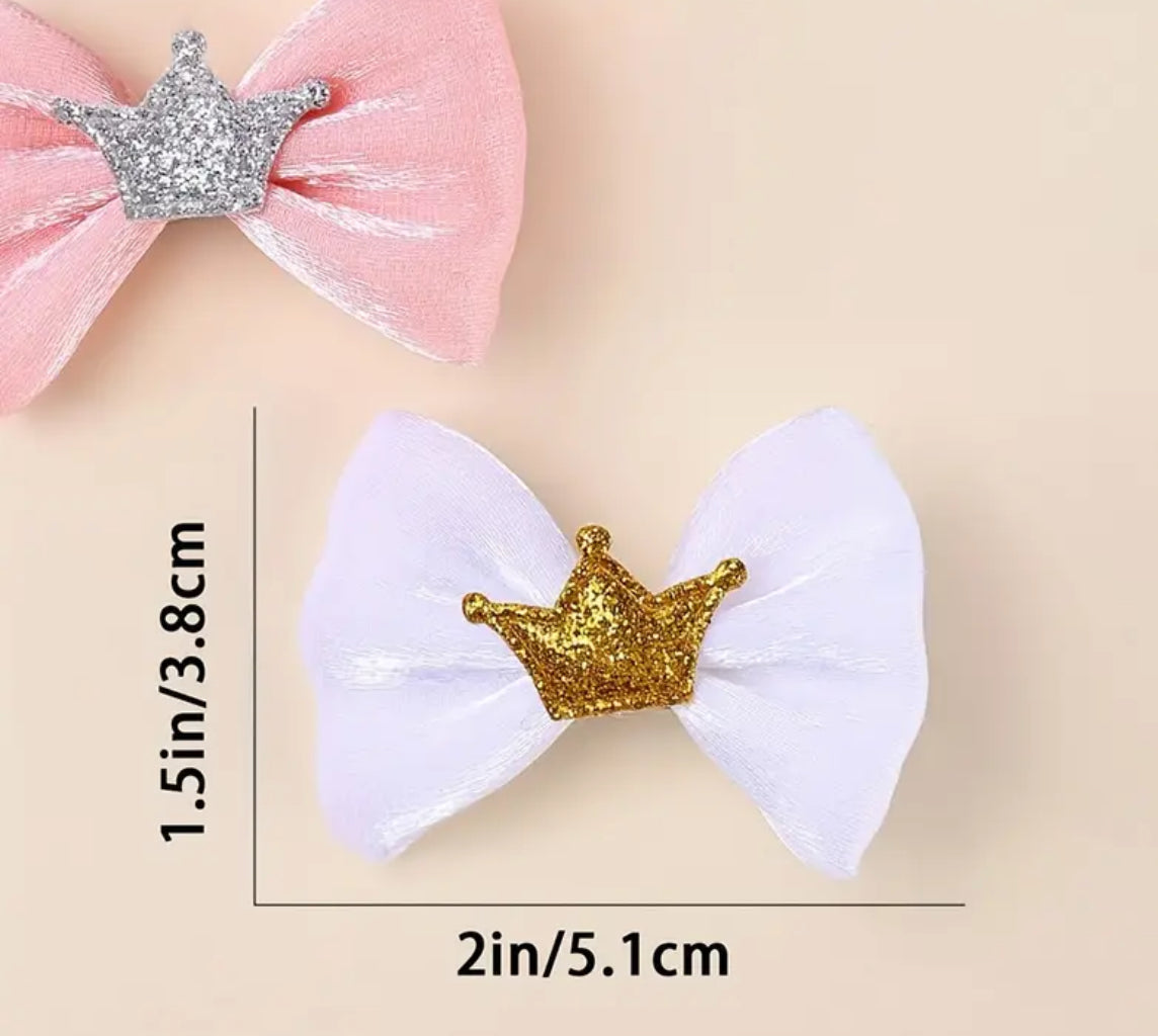 Hair Bows - Ribbon and Crown