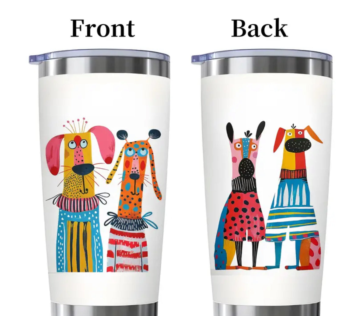 Colorful Dogs Tumbler